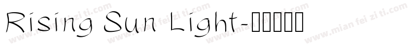 Rising Sun Light字体转换